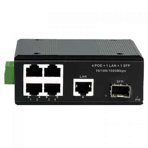 10/100/1000M 1 fiber port + 4 Ethernet ports Industrial Switch